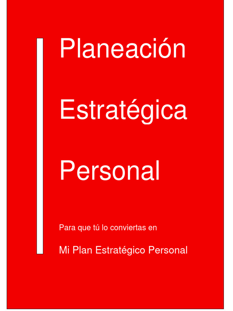 Planeacion Estrategica Personal | PDF | Planificación estratégica ...