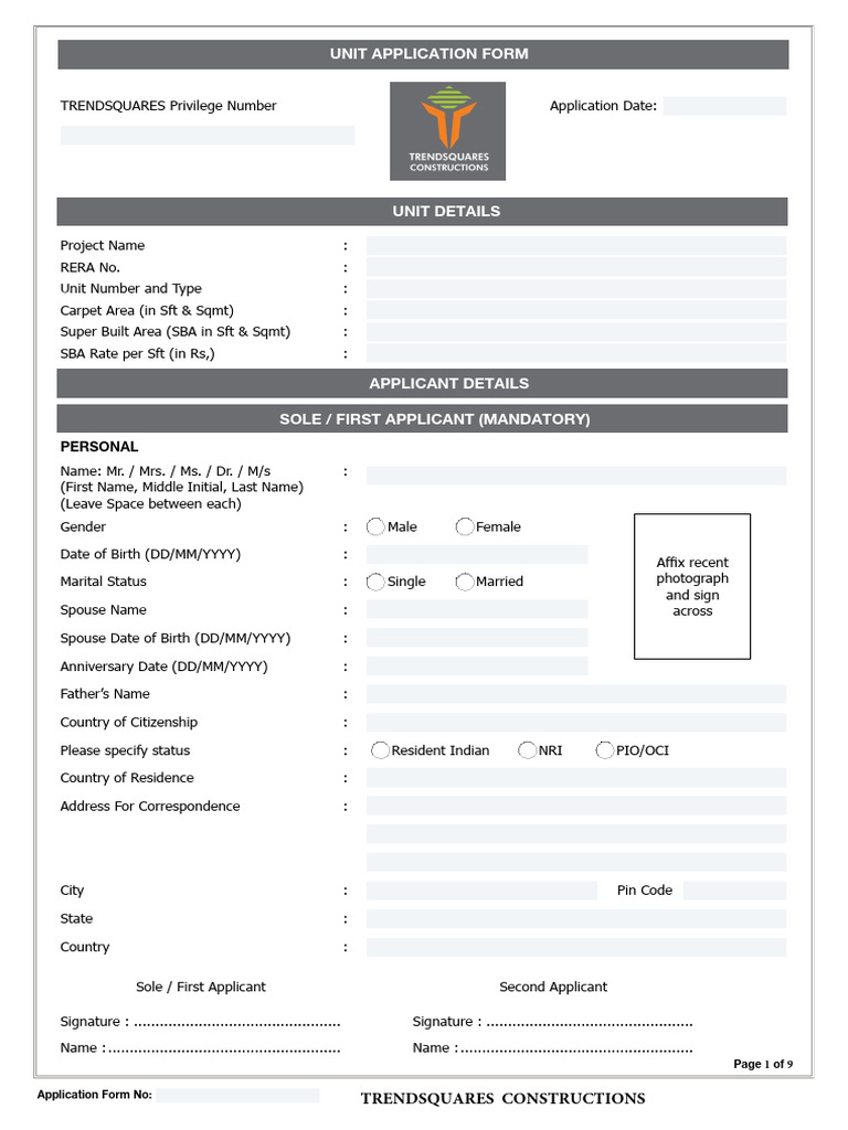 Booking Form | PDF
