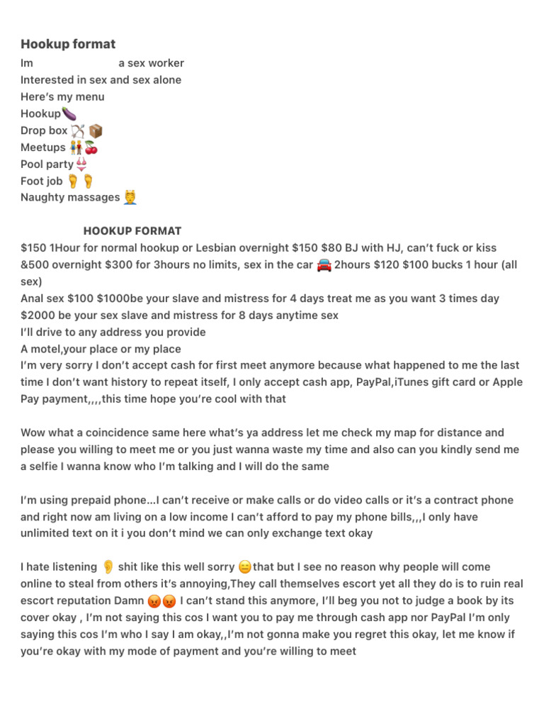 Hookup Format PDF