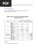 Download Price List Granite Tile Indogress by gnuga SN78977502 doc pdf