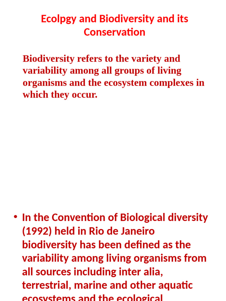 Biodiversity and Its Conservation - Modified | PDF | Biodiversity | Ecology