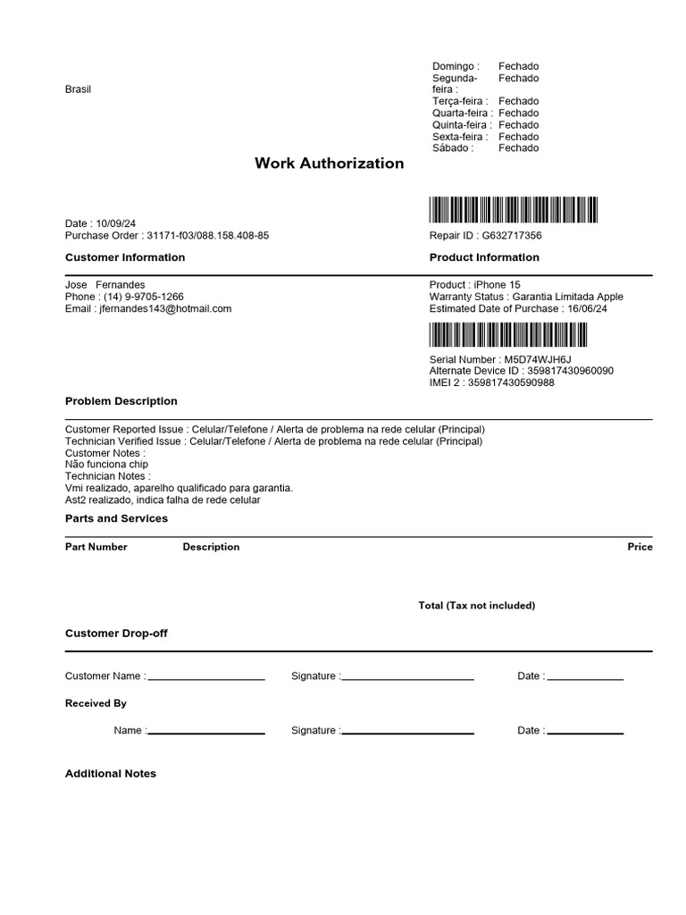 Work Authorization | PDF | Personal Digital Assistant | Consumer ...