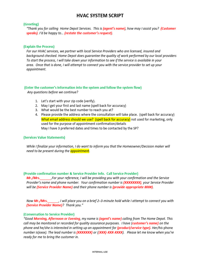 HVAC Script (20211208) | PDF