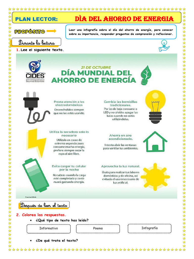 Infografía sobre Ahorro de Energía Infantil | PDF | Uso eficiente de ...