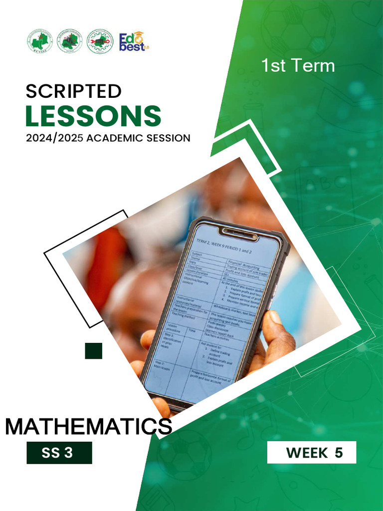 Mathematics Ss3 1st Term Week 5 | PDF | Determinant | Algebra