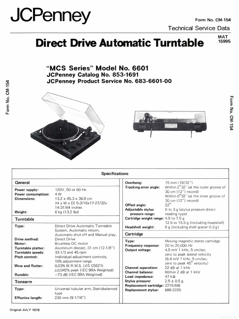 Plattenspieler-Gürtel Für JC Penney MCS-6500 & MCS-6502 – Auch Passend Für Sanyo TP-242A, TP-243A, TP-600SA