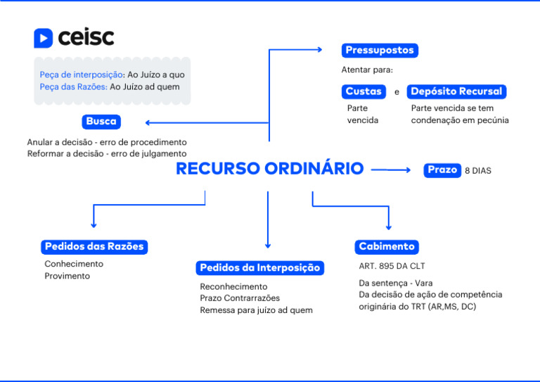 04 Mapa Mental - Recurso Ordinário | PDF