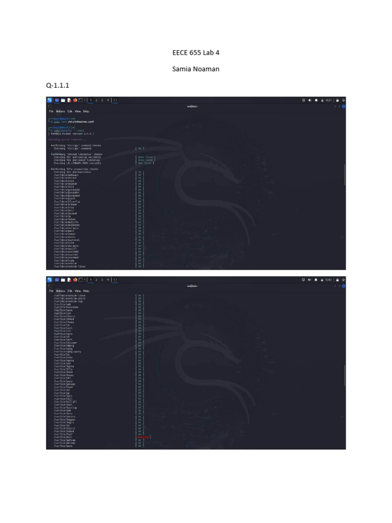 Kali Linux Security Lab Analysis | PDF | Malware | Software
