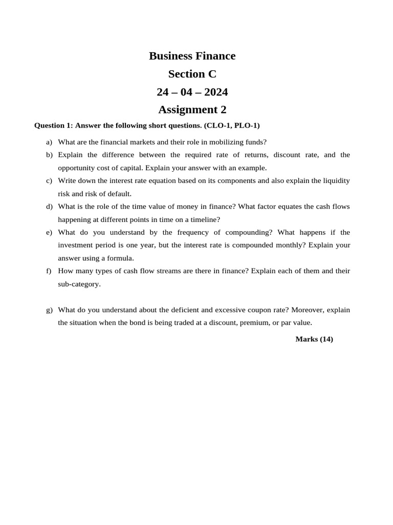 Assignment 2 | PDF | Finance & Money Management