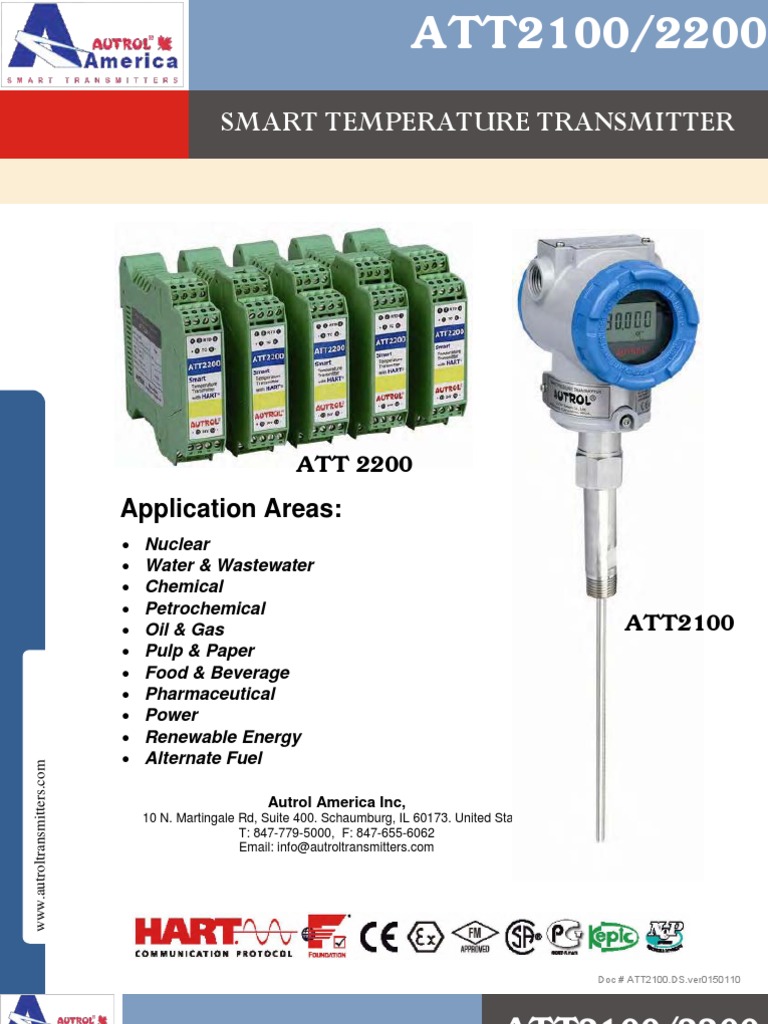 Smart Temperature Transmitter Application Areas PDF Thermocouple