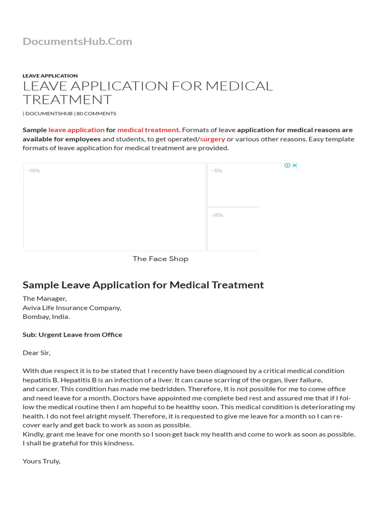Medical Leave Application Samples | PDF | Pregnancy | Miscarriage