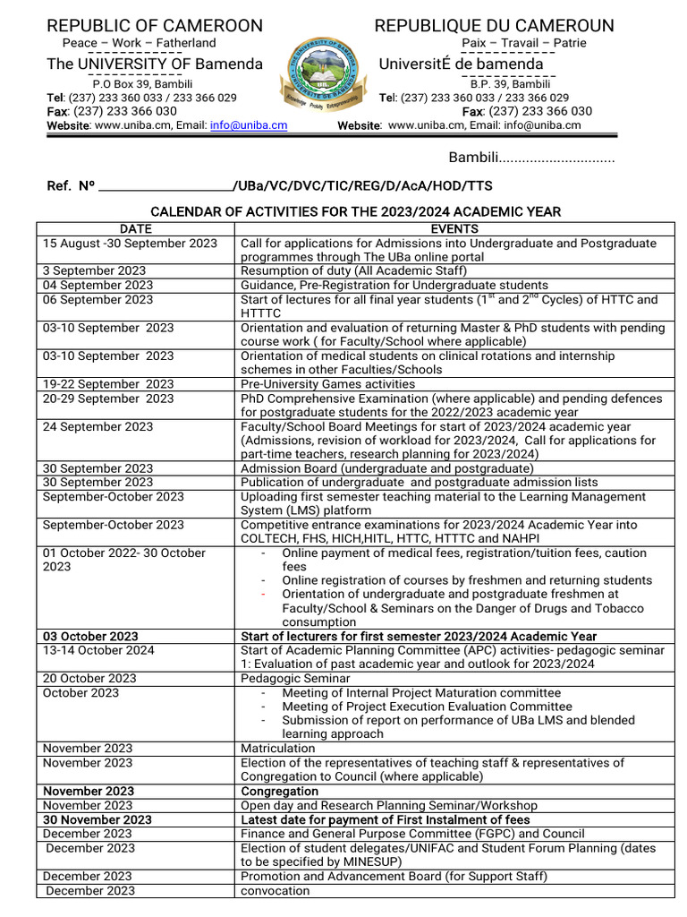 Adjusted Academic Calendar 2023 2024 Academic Year | PDF | Academic