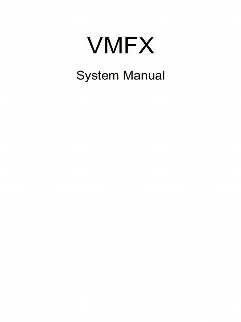 VMFX Elite System Manual | PDF | Computing