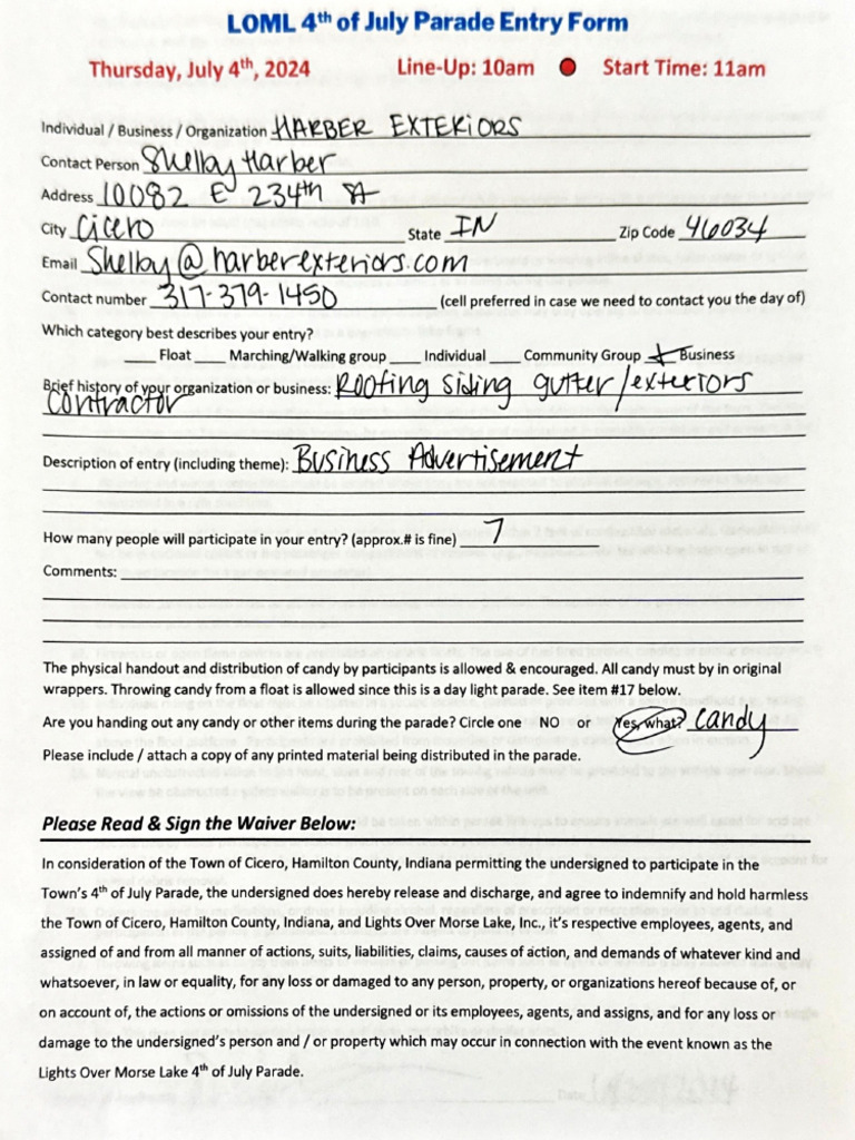 Parade Entry | PDF