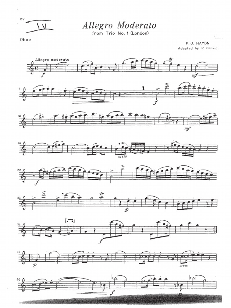 Allegro Moderato Oboe | PDF