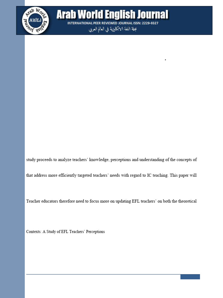 EFL Teachers' Views on Intercultural Competence | PDF | English As A ...