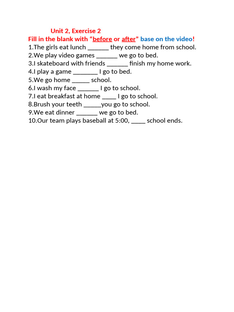 Exercise 2 | PDF | Language Arts & Discipline | Wellness