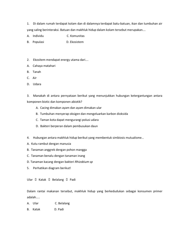 Soal Saling Ketergantungan Pdf
