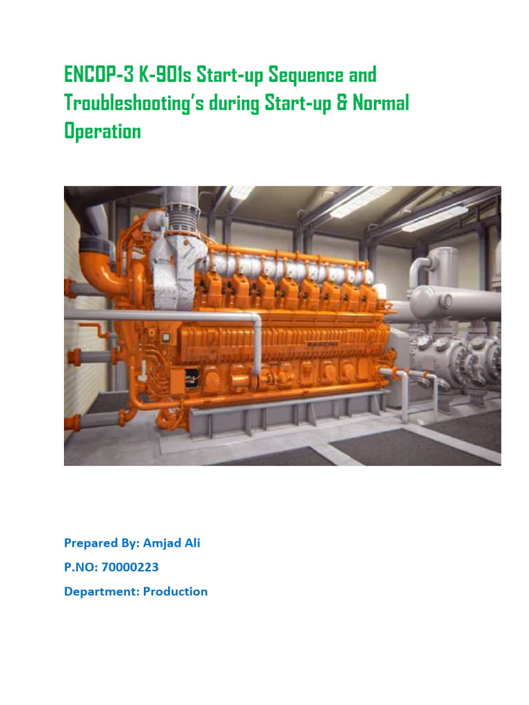 K-901s Start-up and Troubleshooting Guide | PDF | Gases | Hydraulics