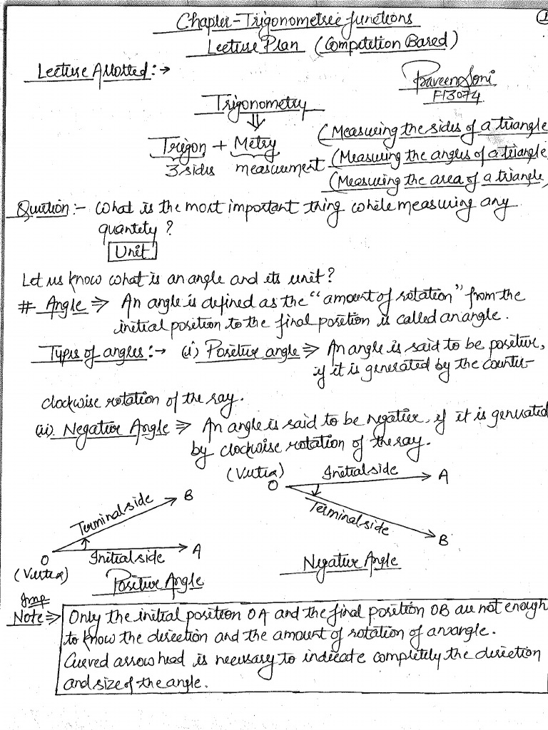Trignometric Functions-I | PDF