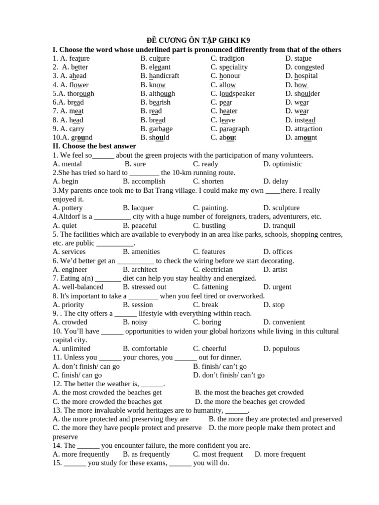 Grade 9 Exam Review Guide | PDF
