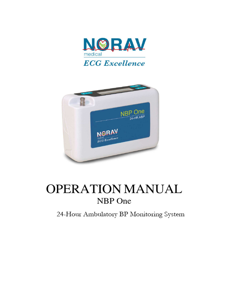 NBP One Ambulatory BP Monitor Manual | PDF | Hypertension ...