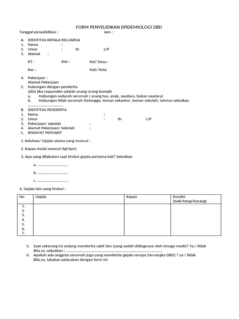 Form Pe DBD | PDF | Pengembangan Diri | Kesehatan Holistik