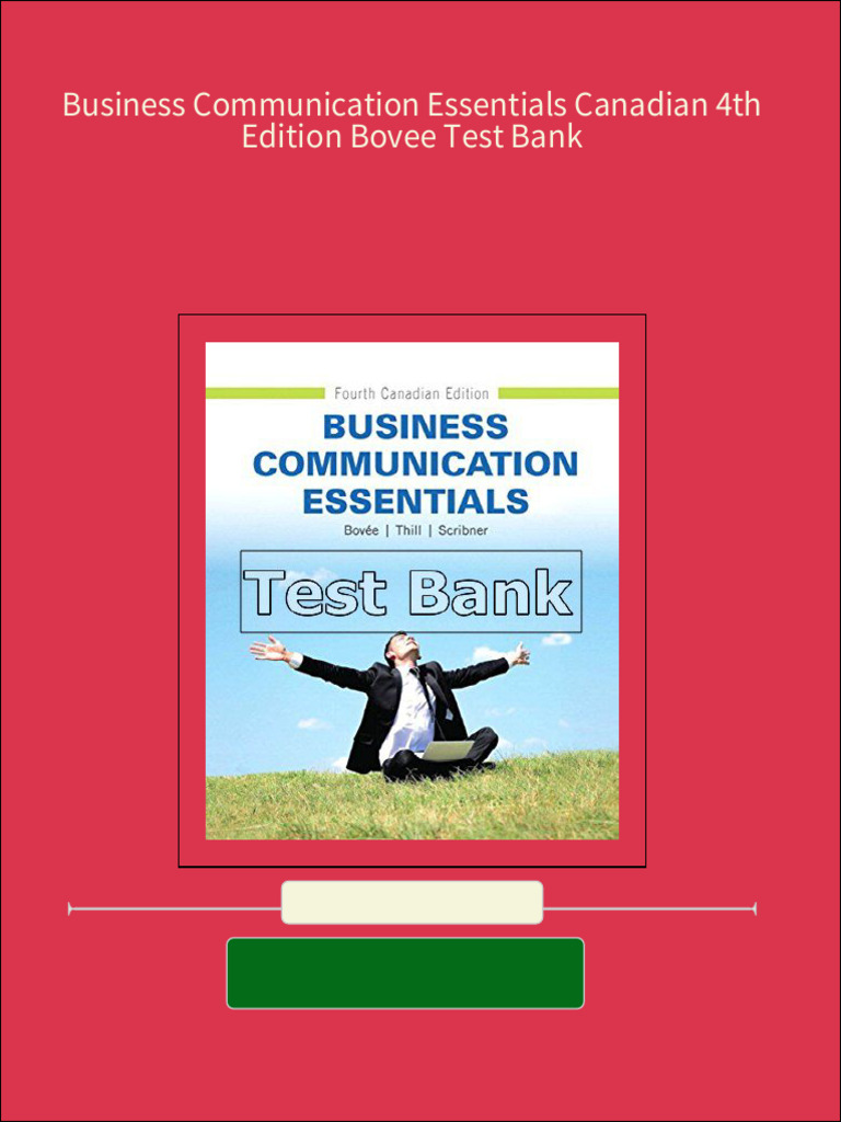 PDF Business Communication Essentials Canadian 4th Edition Bovee Test ...