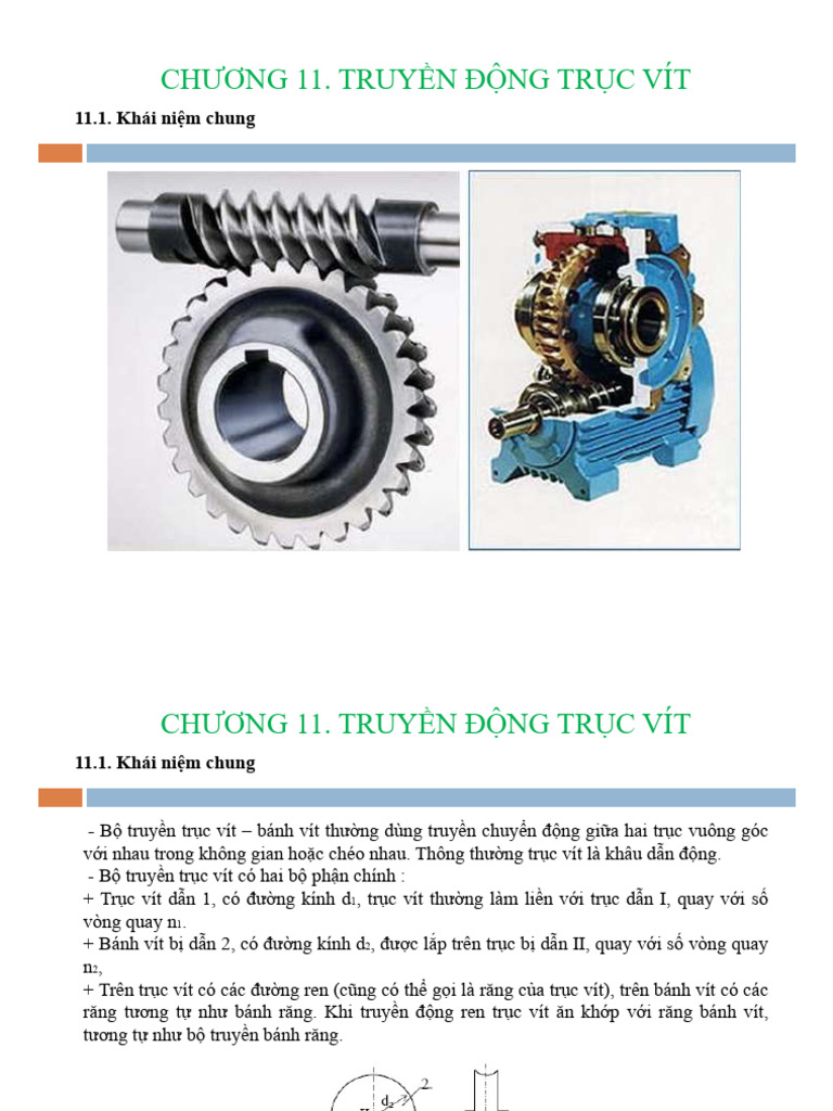 Chương 11. Truyền động trục vít | PDF