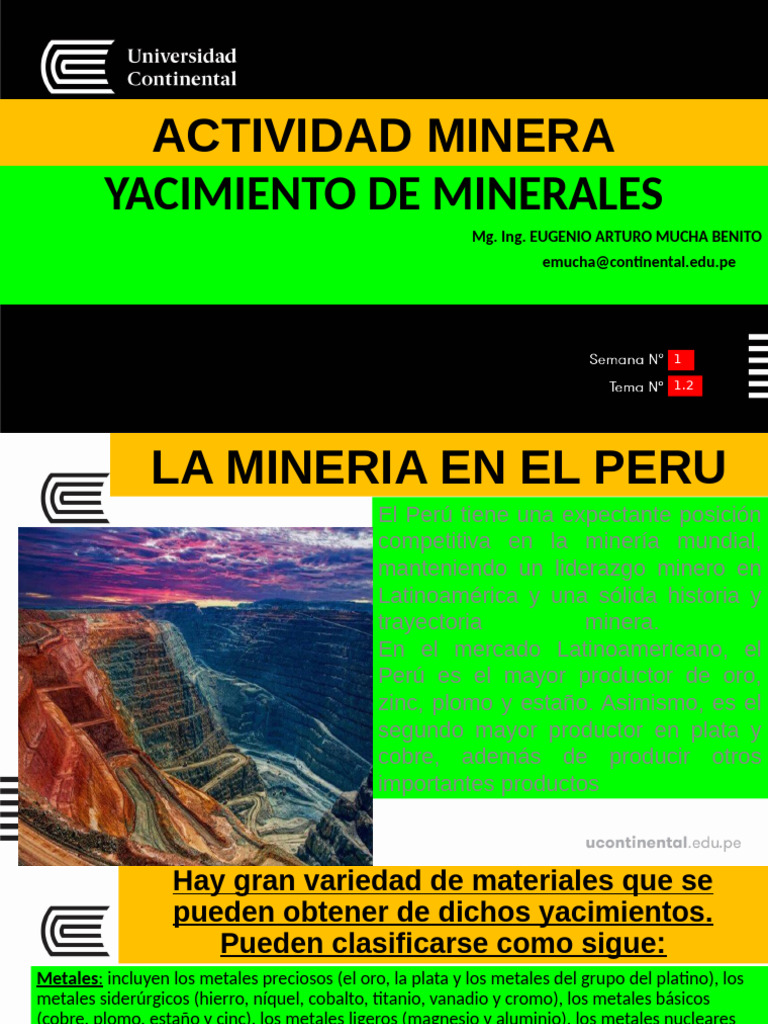 Actividad Minera en El Perú | PDF | Minería | Rieles