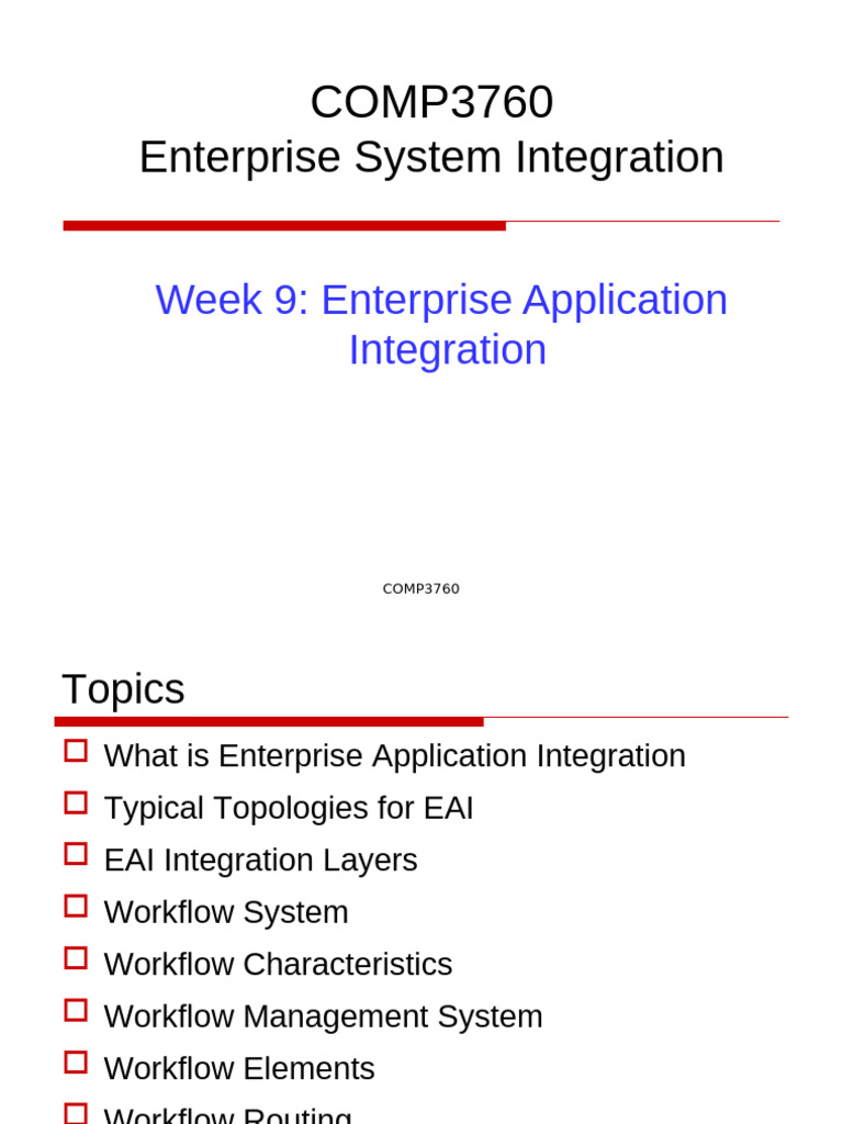 Enterprise Application Integration Overview | PDF | Business Process ...