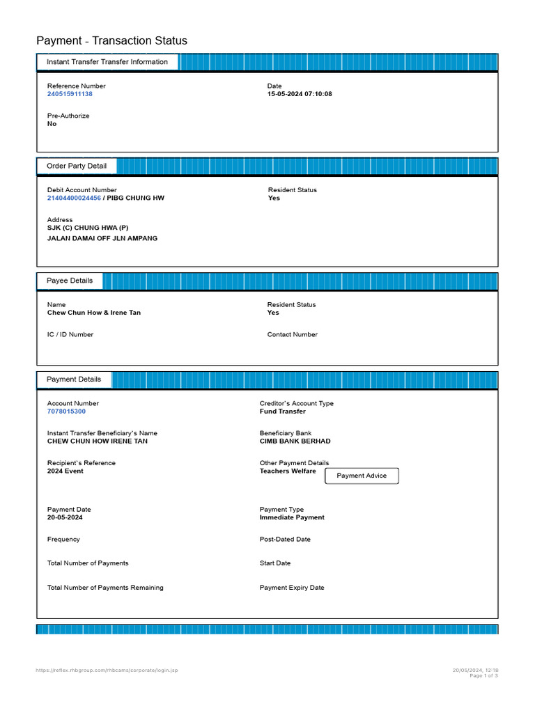 Welcome To RHB Bank at 20 May 2024, Jasonpibg (Reviewer & Authorizer ...