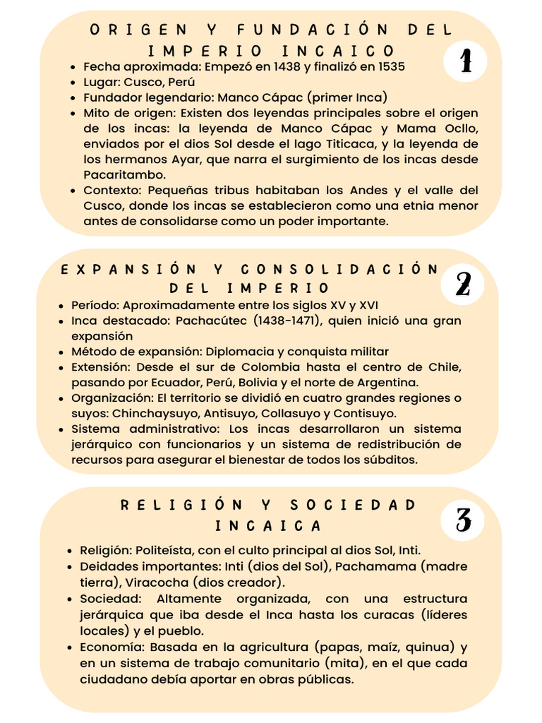 Fichas CC - SS | PDF | Imperio Inca | Perú