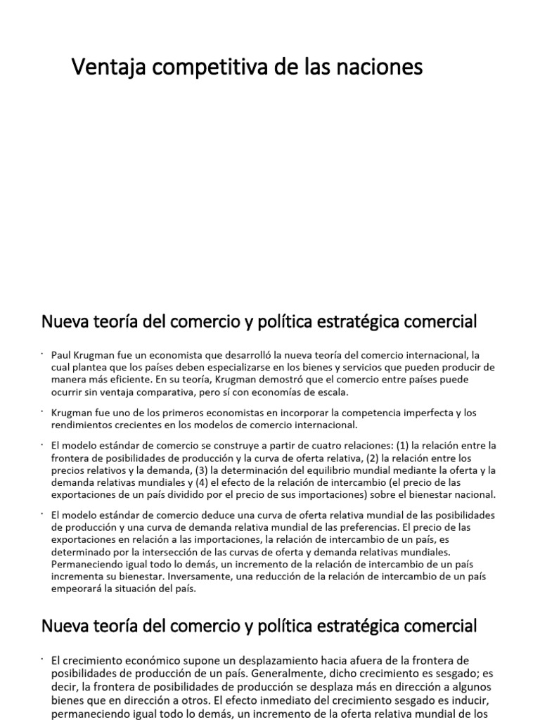 Ventajas Competitivas en Comercio Internacional | PDF | Business ...