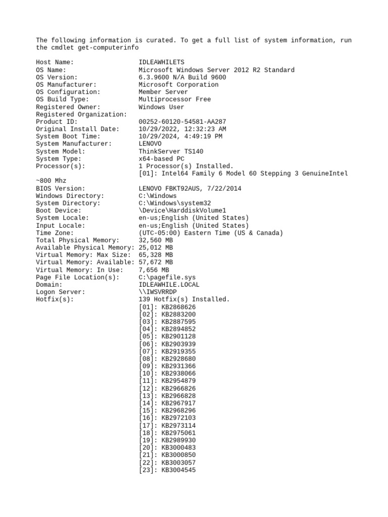 Microsoft Windows Operating System Print Out Java
