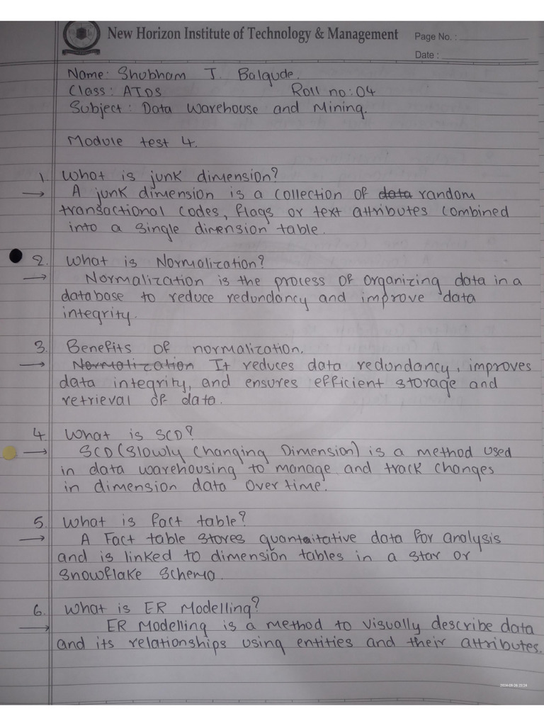 DWM Module Test 4,5,6 | PDF