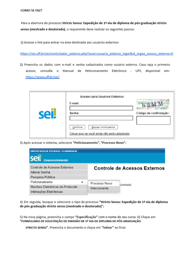 Emissão de Diploma Stricto Sensu UFF | PDF | Mestrado | Pós-graduação