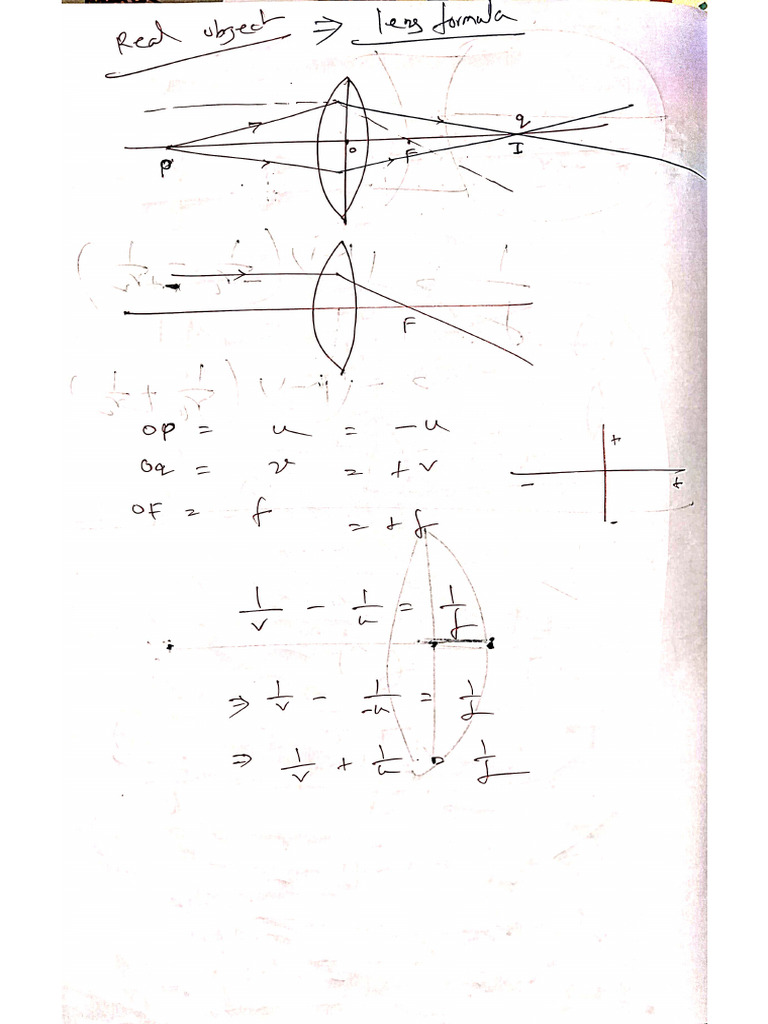 Lens Formula Notes | PDF