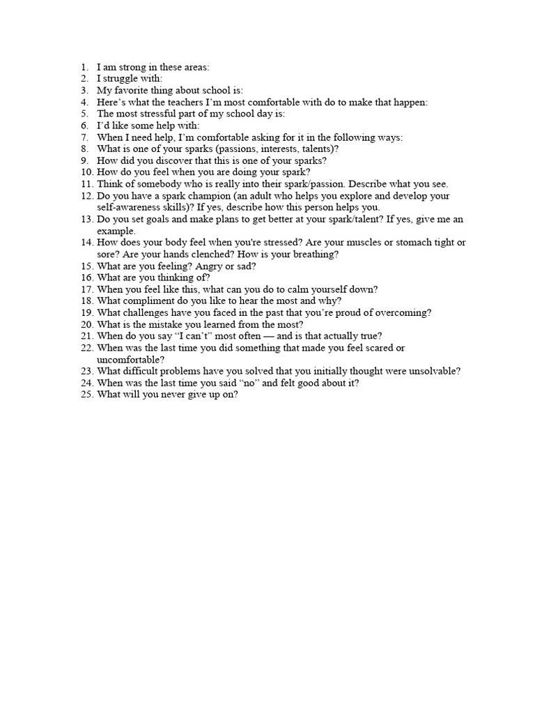 Self Awarness | PDF