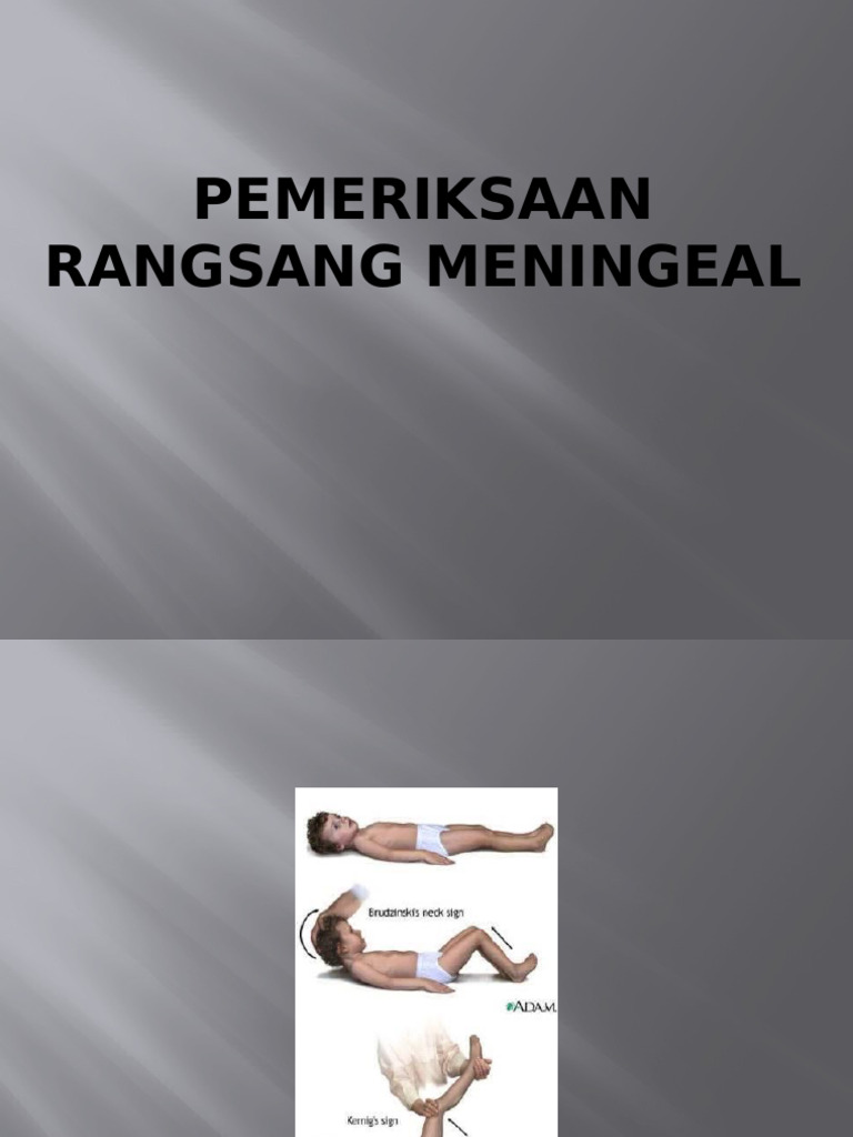 Pemeriksaan Tanda Rangsang Meningeal | PDF | Kajian Bahasa Asing ...