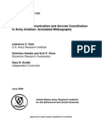 Nonverbal Communication and Aircrew Coordination in Army Aviation: Annotated Bibliography