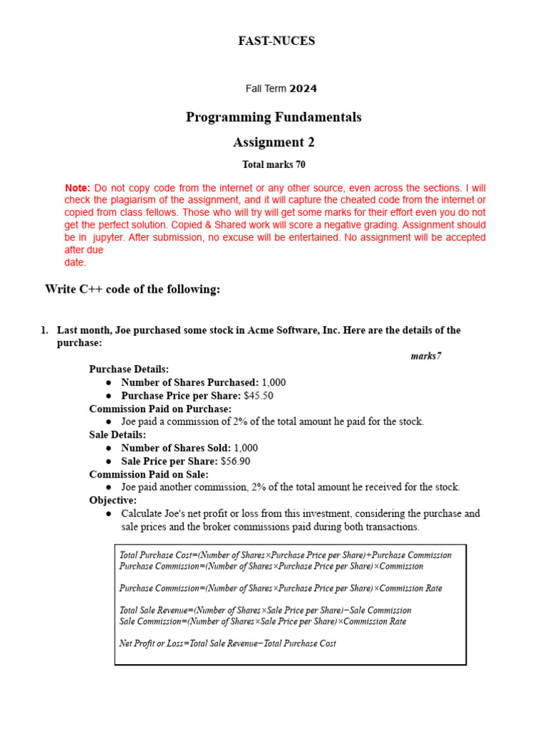 PF Assignment 2 | PDF | Inductance | Stocks