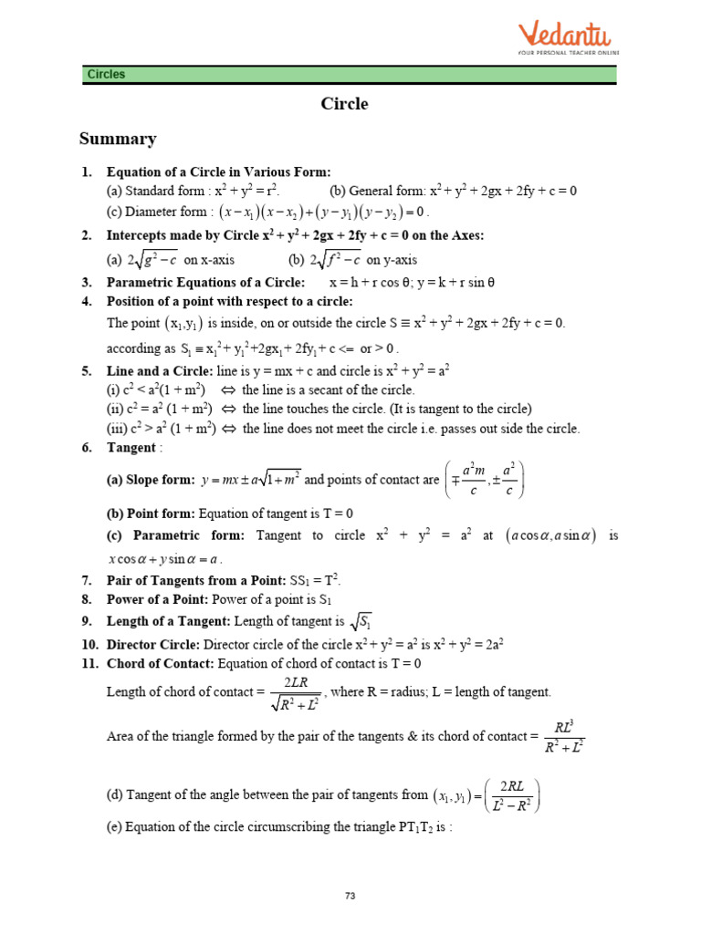 03-Circles | PDF | Circle | Tangent
