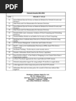 Network Security Network Security 2011-2012 S.No Project Title