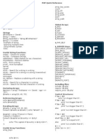 PHP Quick Reference