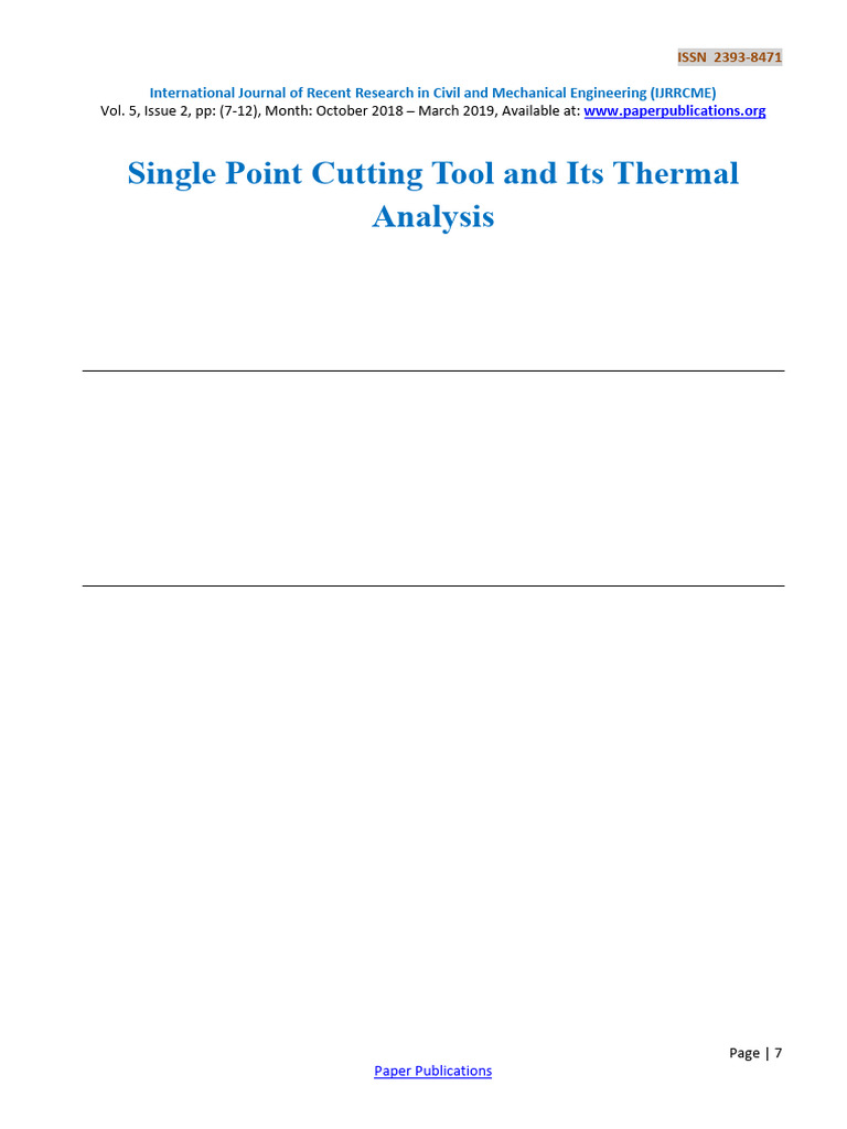 Single Point Cutting Tool-1277 | PDF | Friction | Machining