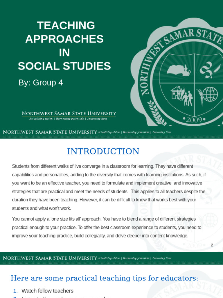 Effective Teaching Strategies in Social Studies | PDF | Educational ...