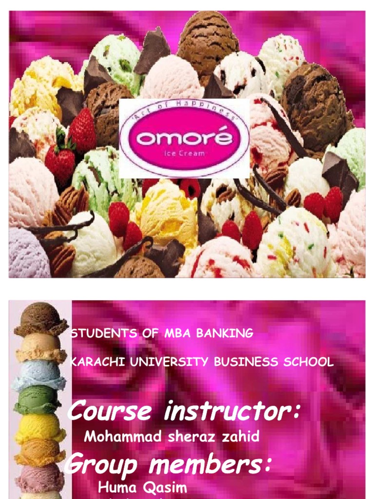 4p's of Omore Ice Cream