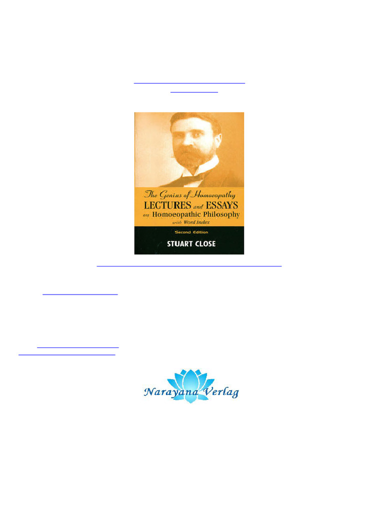 The Genius of Homoeopathy Stuart Close.03074 - 1 | PDF | Homeopathy ...