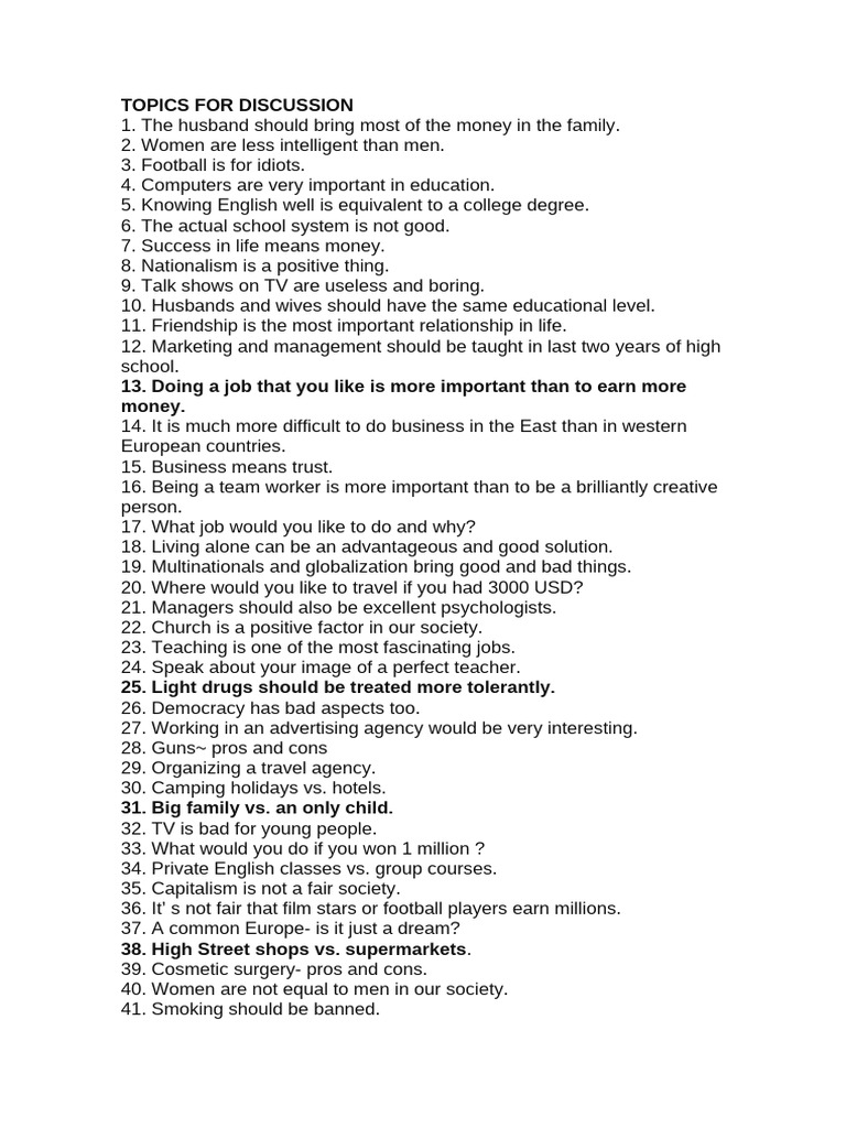 Discussion Topics on Society and Values | PDF | Social Psychology